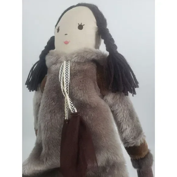 Pottery Barn Kids 24" Cloth Doll Eskimo Plush Toy - Picture 5 of 8